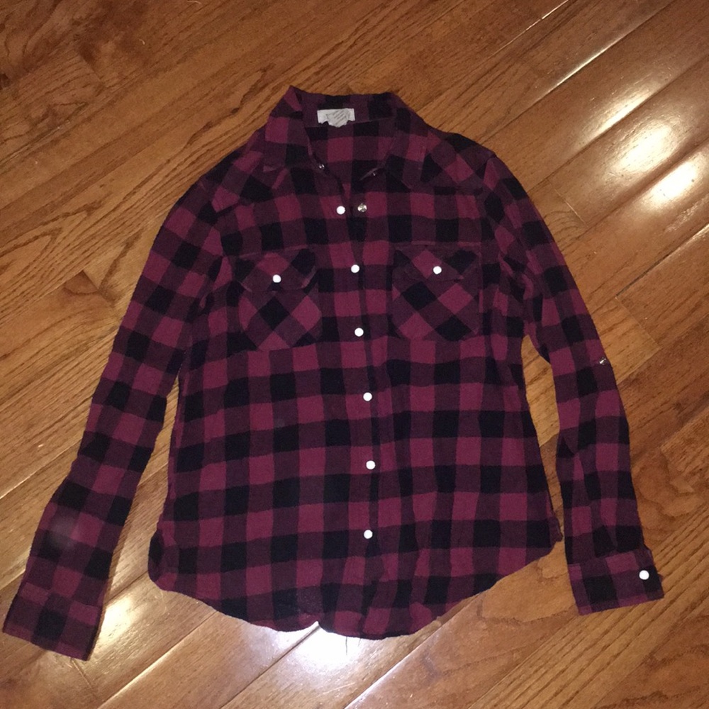 Red and black checkered flannel